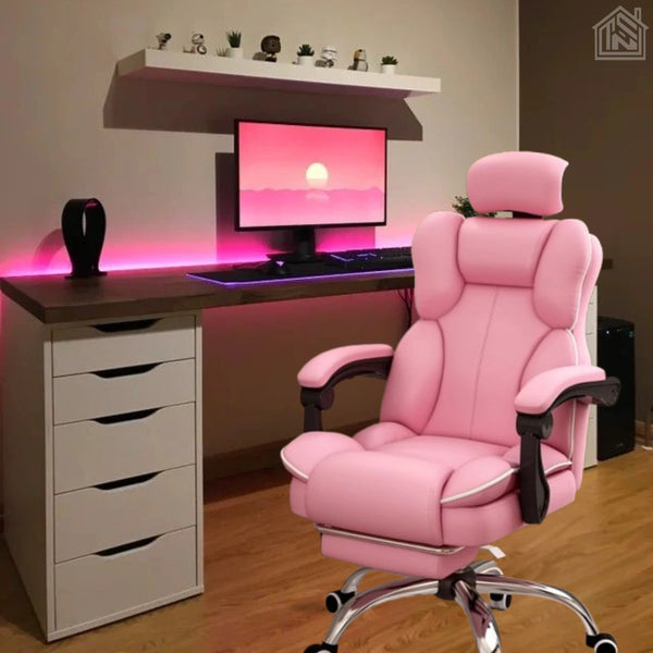 Cadeira Gamer com Almofada, Elevação e Extensão Maisonelle®