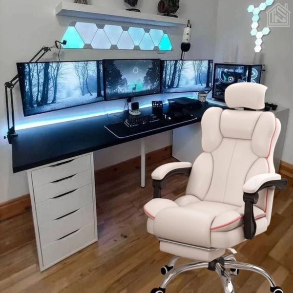 Cadeira Gamer com Almofada, Elevação e Extensão Maisonelle®