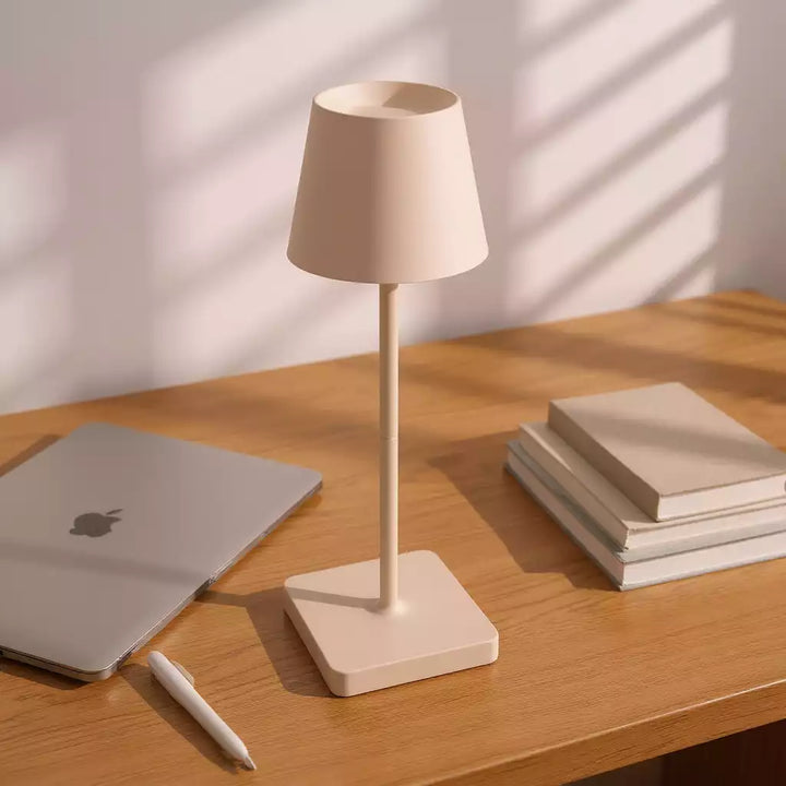 abajur de mesa branco moderno para escritorio maisonelle