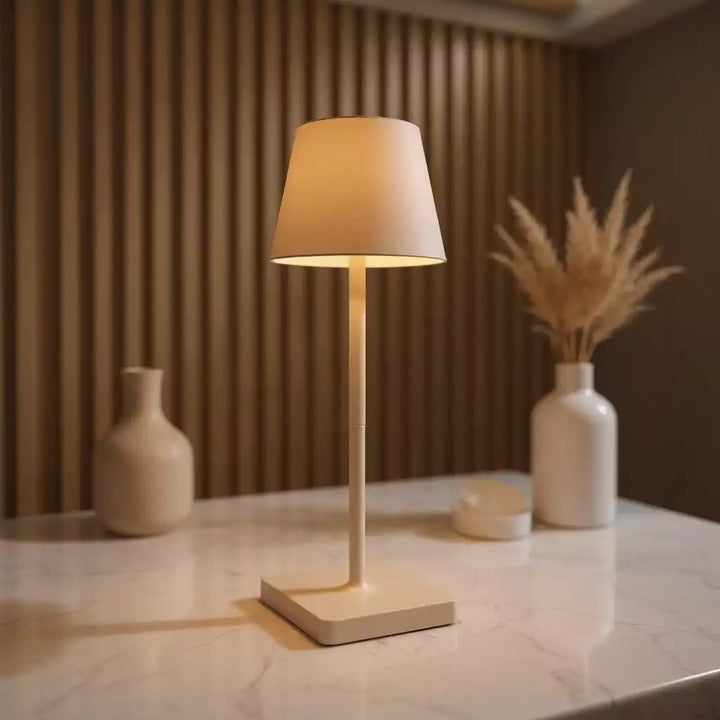 abajur de mesa branco moderno para sala maisonelle