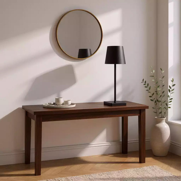 abajur de mesa siena preto com sombra elegante