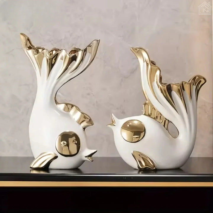 objetos-de-decoração-para-sala-peixes-de-cerâmica