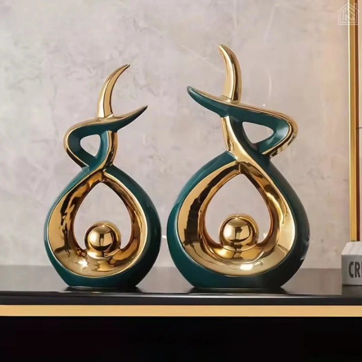 objetos-de-decoração-para-sala-verde-e-dourado