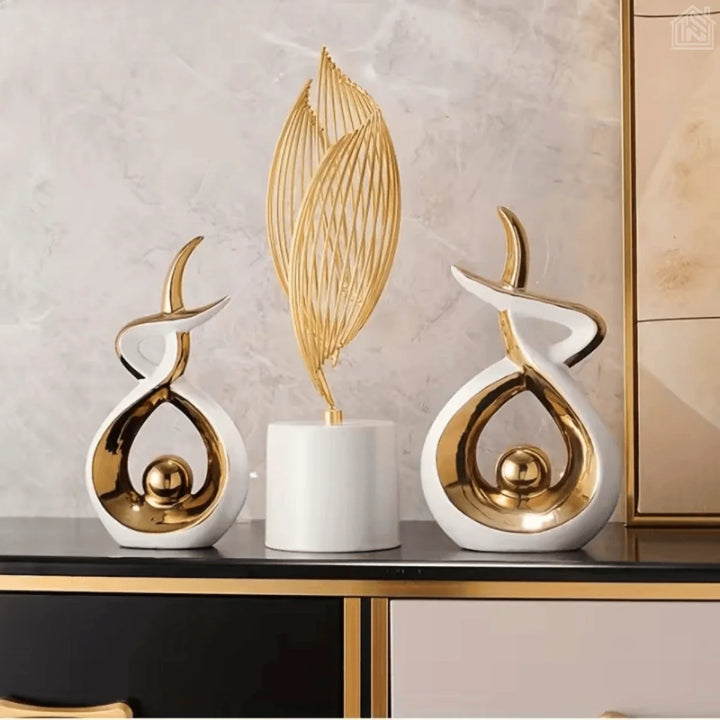 objetos-de-decoração-para-sala-branco-e-dourado