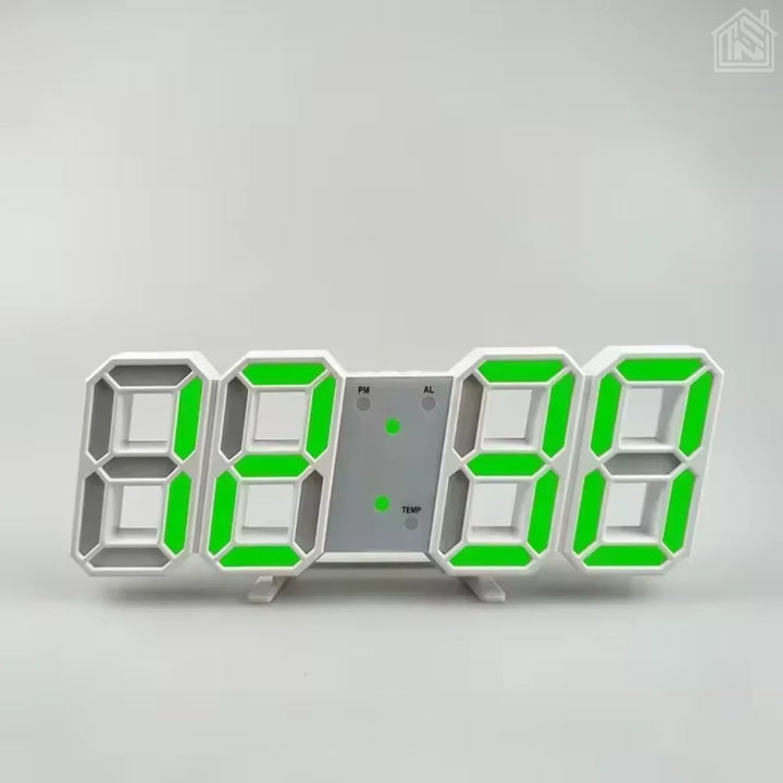 relógio-digital-de-mesa-branco-e-verde
